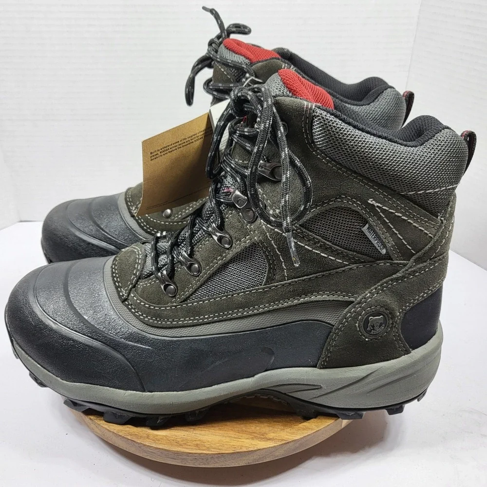 Kodiak Men Winter Boots Waterproof Insulated Leather -40F Rated Gray Size 13 NWT